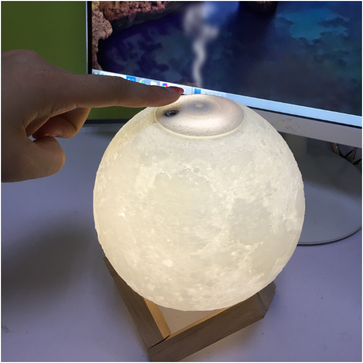 3D打印加濕器月球燈小夜燈家用靜音迷你usb充電空氣凈化器霧化器
